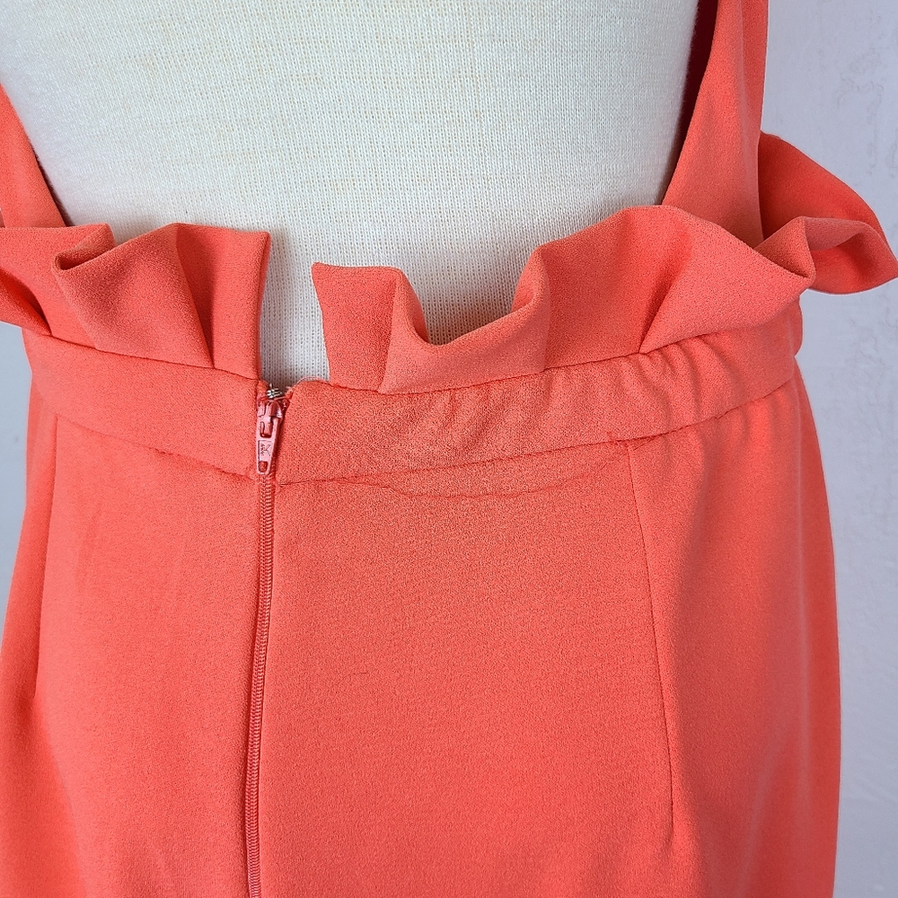 ASOS Halter Paperbag Coral Wide Leg Jumpsuit - Picture 12 of 12